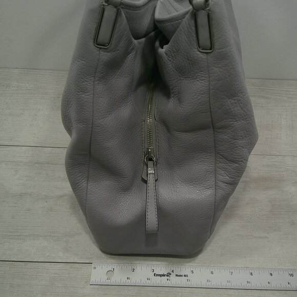 Coach Madison Phoebe Soft Pebbled Gray Minimalist Leather shoulder bag | Purse - Picture 7 of 16